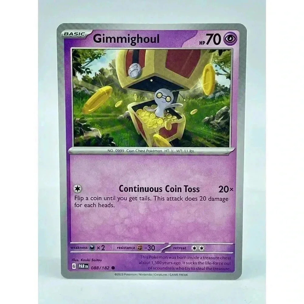 Gimmighoul 088/182 Scarlet & Violet Paradox Rift Pokemon TCG Non Holo 2023‎ NM